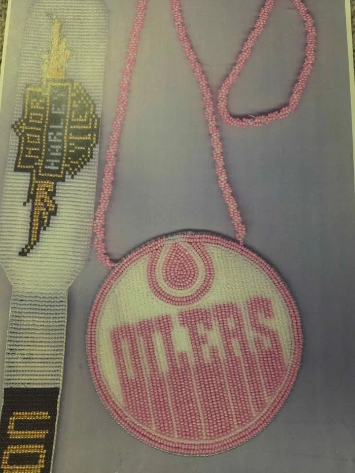 Handmade beaded oilers medallions and etc image indicator(7)