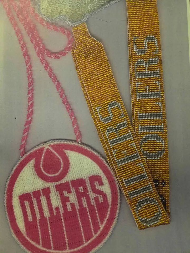 Handmade beaded oilers medallions and etc image indicator(8)
