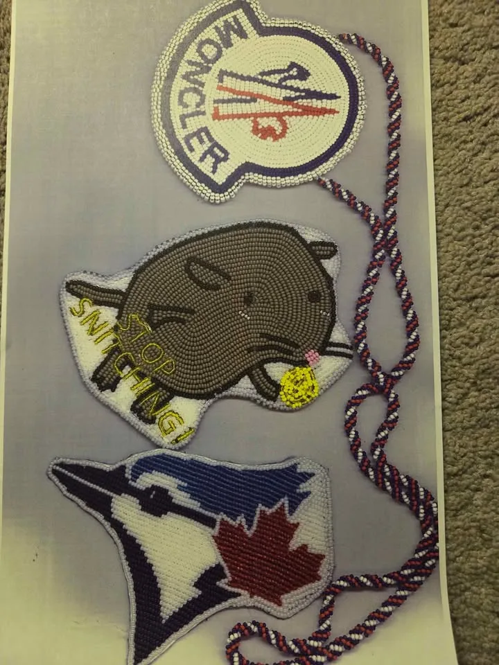 Handmade beaded oilers medallions and etc image indicator(10)