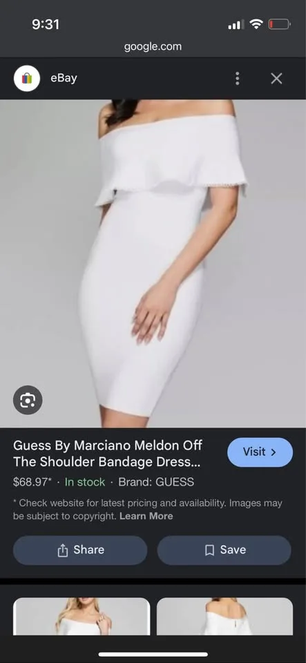 Marciano off the shoulder dress image indicator(2)