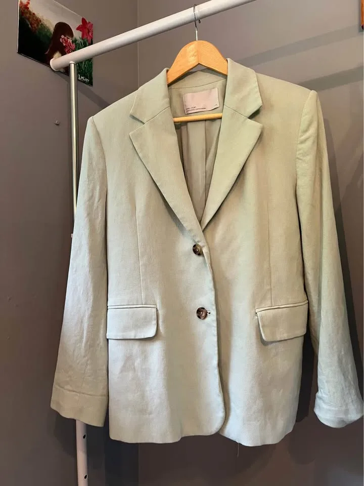 Oversized linen blazer Oak and Fort image indicator(3)