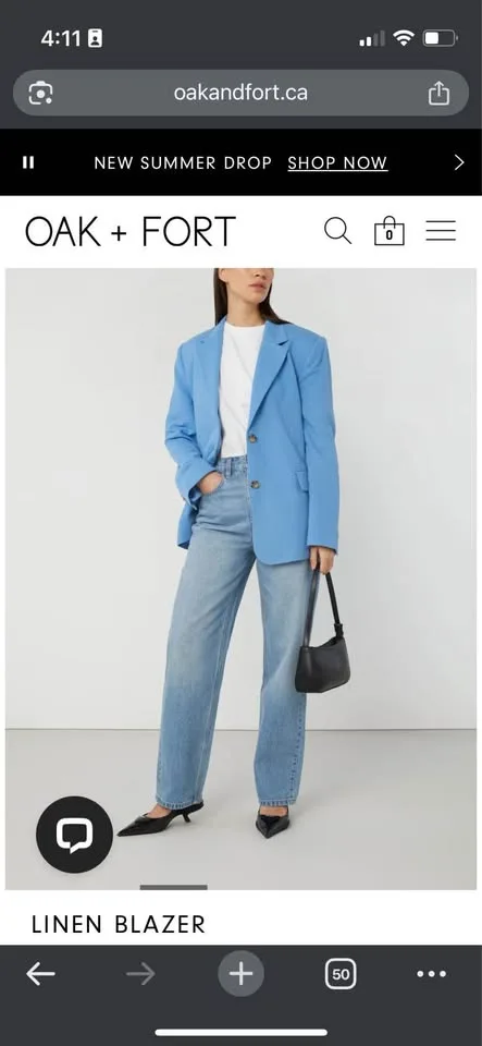 Oversized linen blazer Oak and Fort image indicator(6)