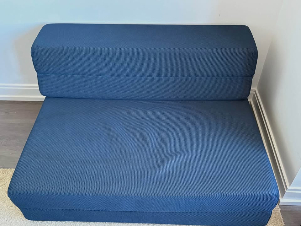 Blue Foldable Sofa Bed - photo 2