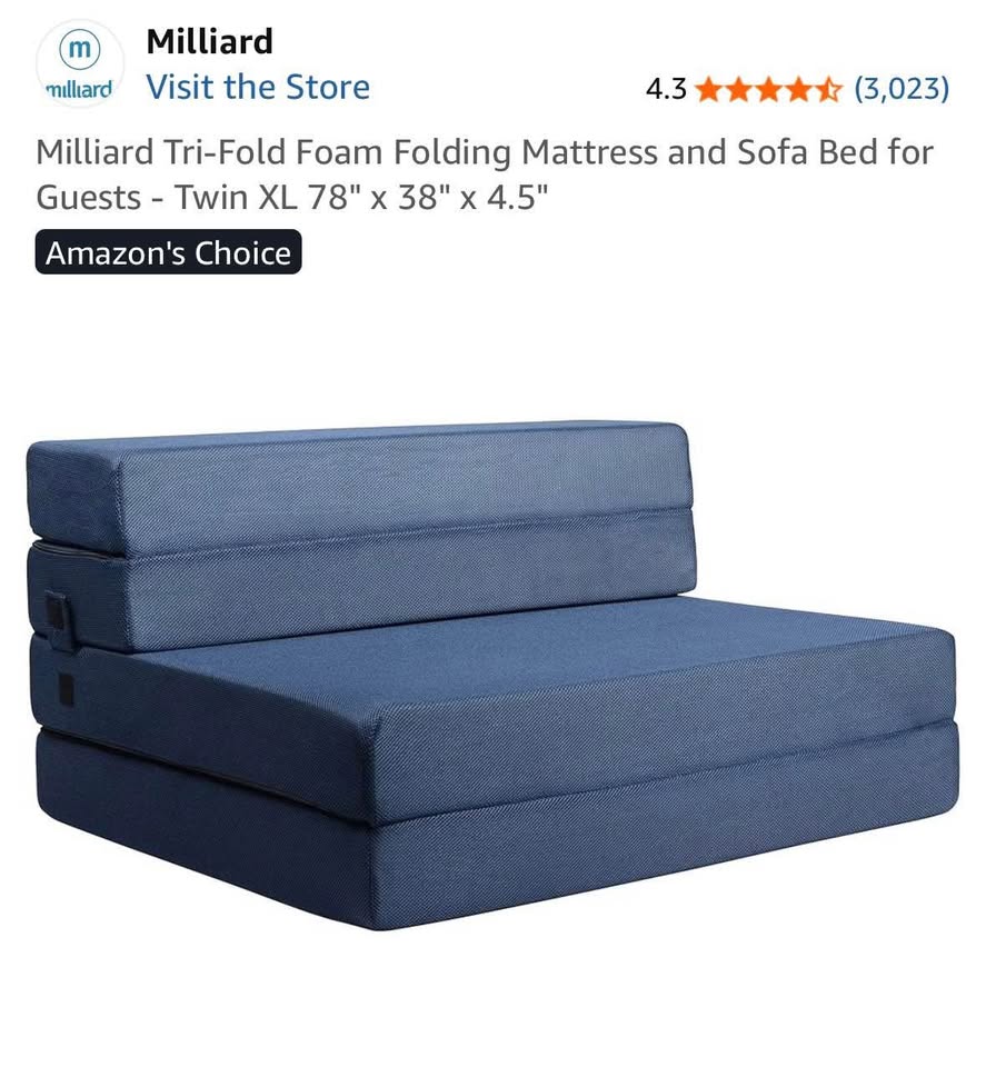 Blue Foldable Sofa Bed - photo 4