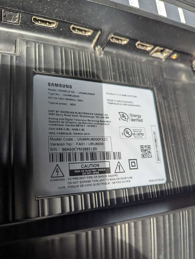 Samsung RU8000 series 49-inch 4K UHD TV image indicator(2)