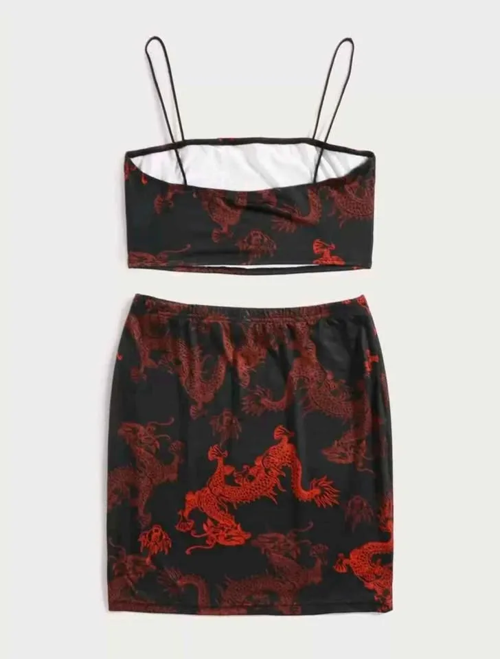 Cropped Top & Skirt Set image indicator(2)