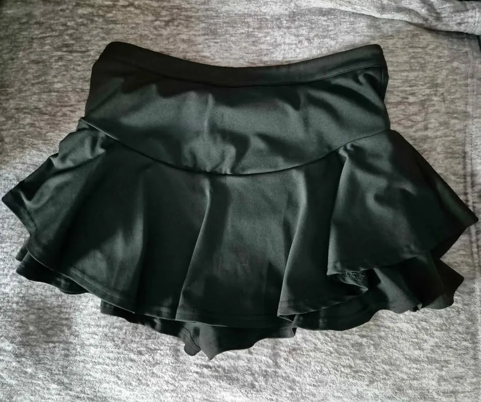 High Waist Ruffle Hem Skort image indicator(6)