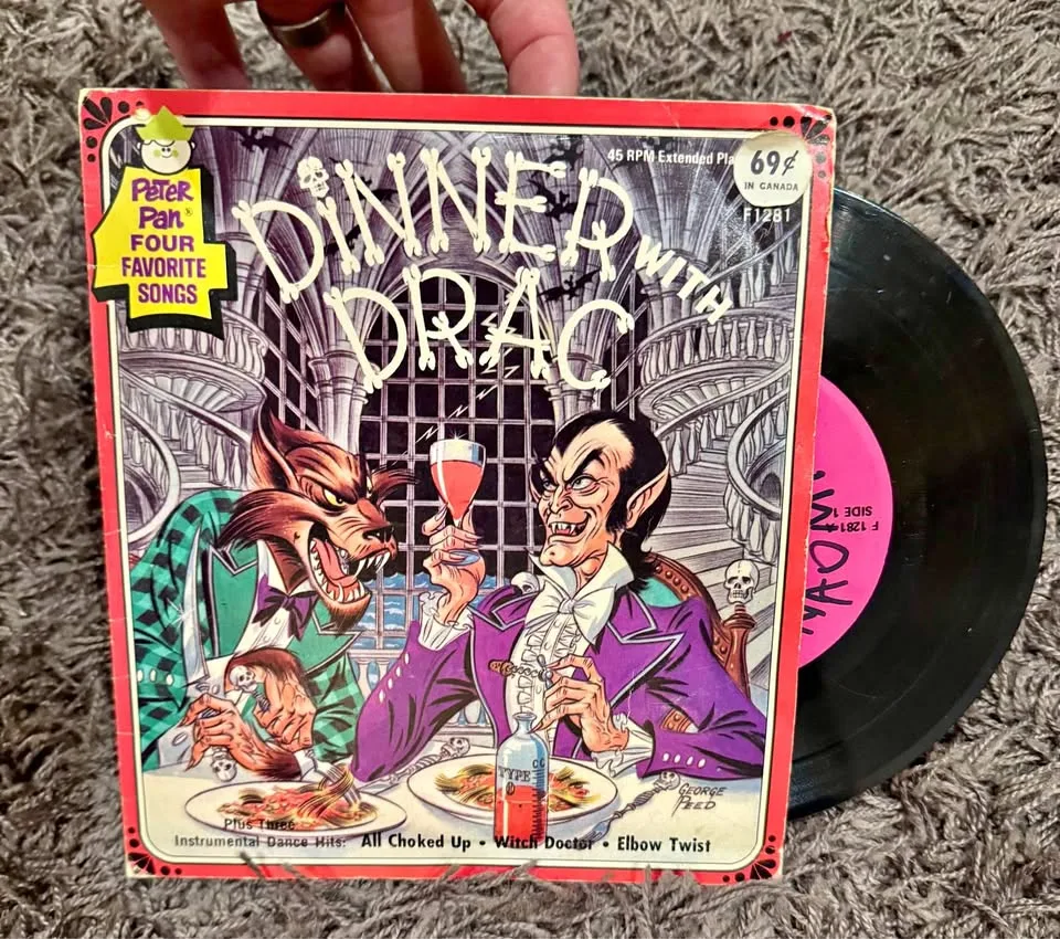 Dinner with Dracula kids story record Halloween