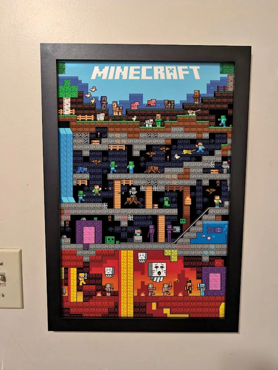 Minecraft Worldly - Framed Poster 12 x 18 inches thumbnail