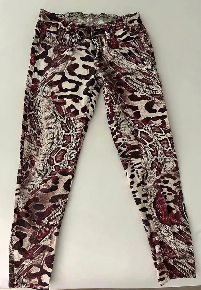 Leopard/Snake Print Jeans