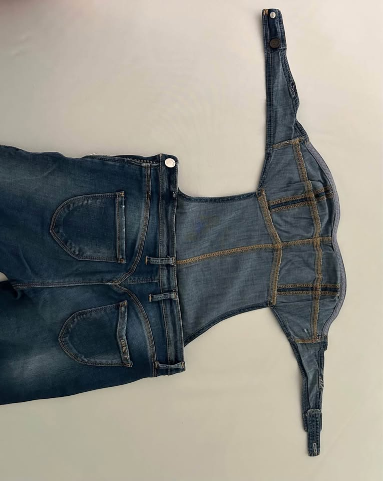 Denim Overall with Open Back Top - photo 2