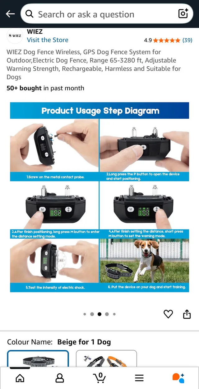WIEZ Dog Fence Wireless GPS Electronic Fence - BNIB image indicator(6)