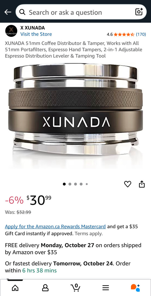 XUNADA Coffee distributor and Tamper- New In box - photo 4