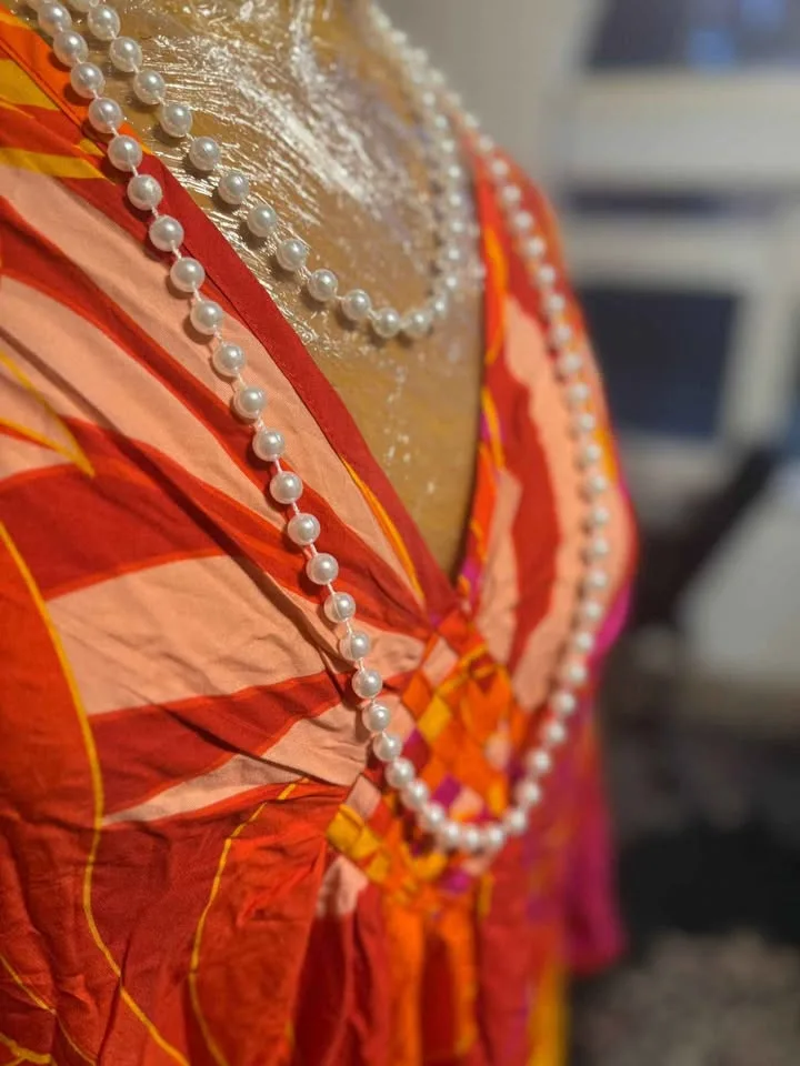 Brand New Freesize – Tropical Print Kaftan Dress 🌺🔥 image indicator(3)