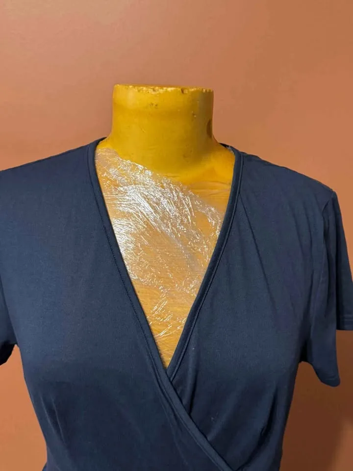 Brand New – Navy Blue Wrap Dress (Size L) image indicator(3)