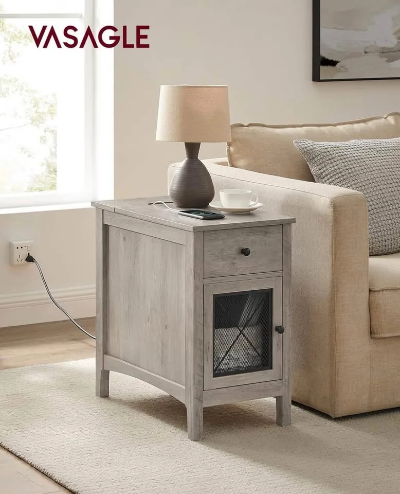 Brand New Side/End Table with USB & Outlets image indicator(3)