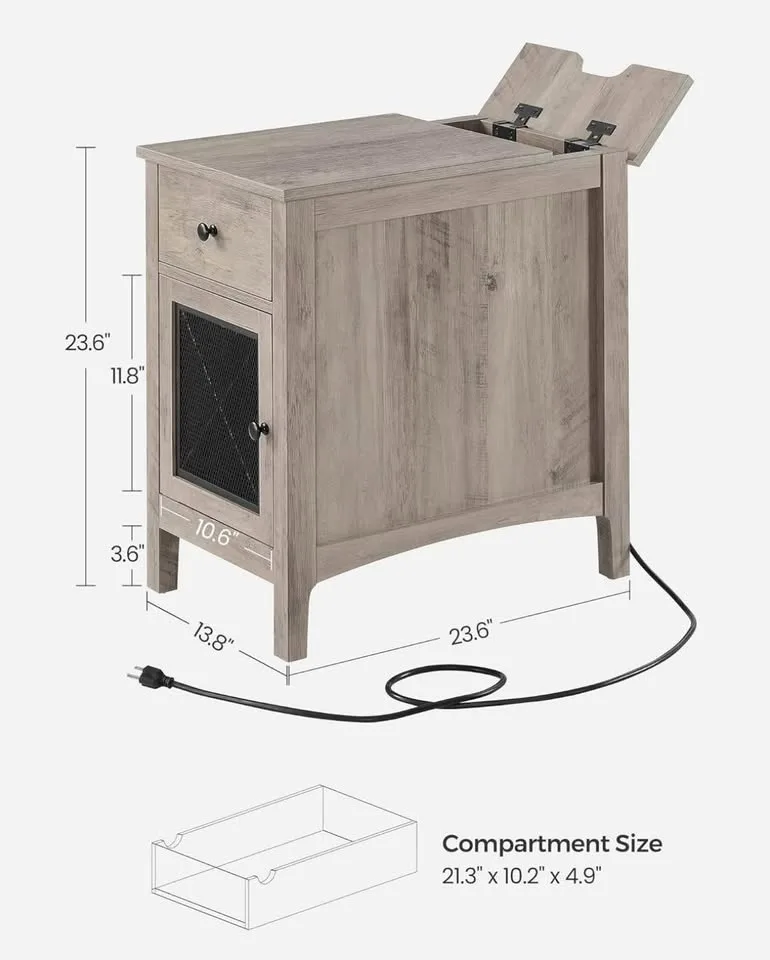 Brand New Side/End Table with USB & Outlets image indicator(5)