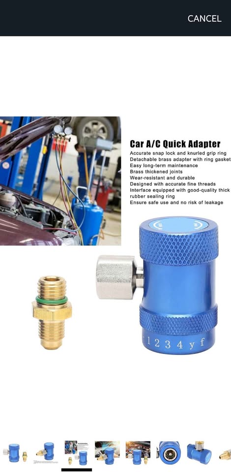 R1234FY Car Air Conditioning Refilling Coupler - photo 3