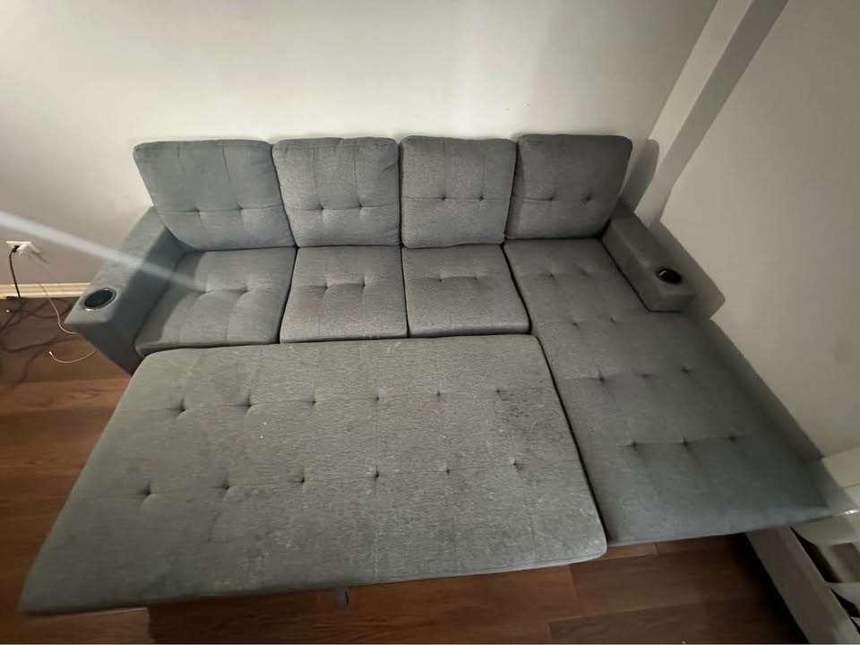 Sectional sofa with big ottoman - photo 3