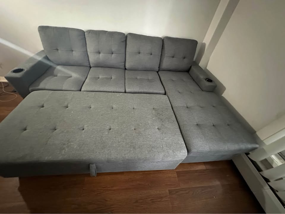 Sectional sofa with big ottoman - photo 4