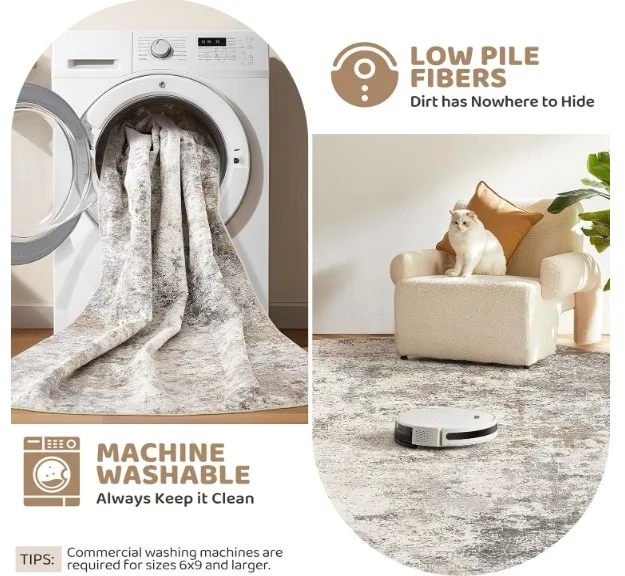 Uermei 10x12 area rug dark brown image indicator(4)