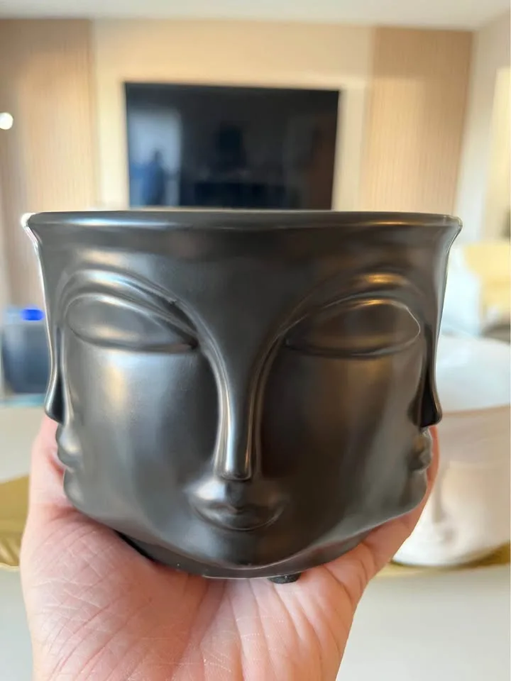 *NEW* SMALL Ceramic decor for plants, candles (white SOLD) image indicator(2)