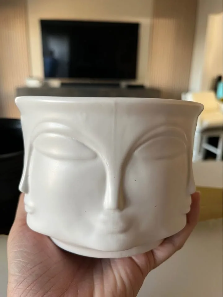 *NEW* SMALL Ceramic decor for plants, candles (white SOLD) image indicator(3)