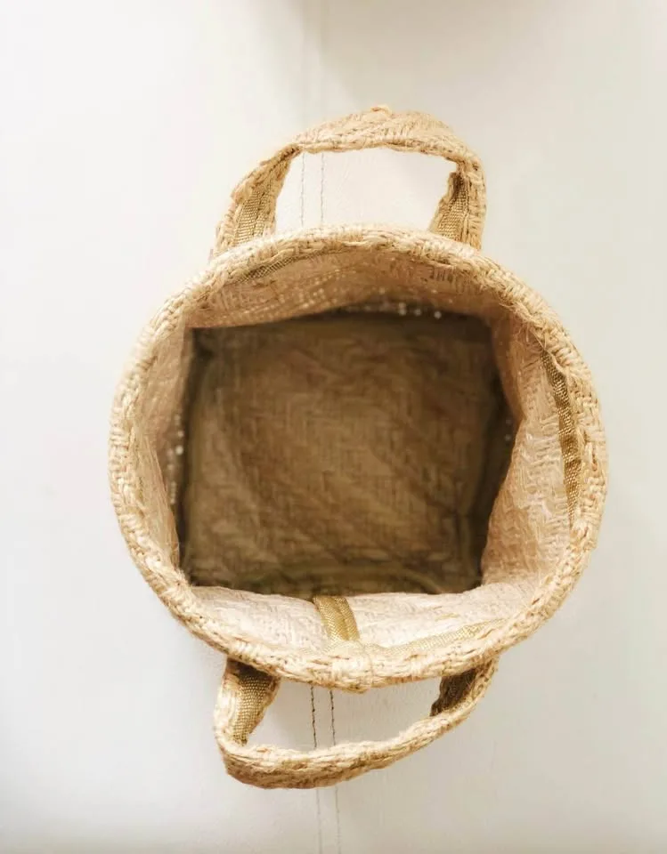 *NEW* Woven Jute Baskets (2) Rope Storage, Flower Pot image indicator(6)