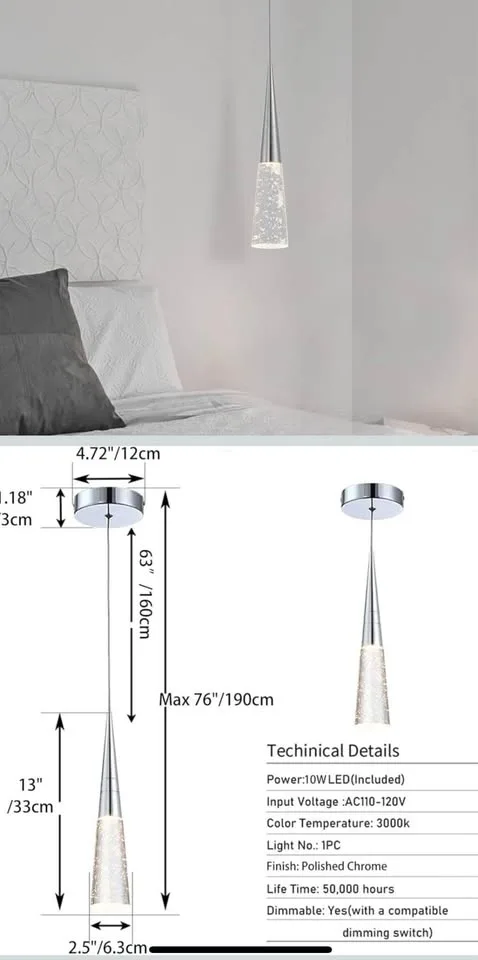 *NEW*Modern Crystal Pendant Light image indicator(4)