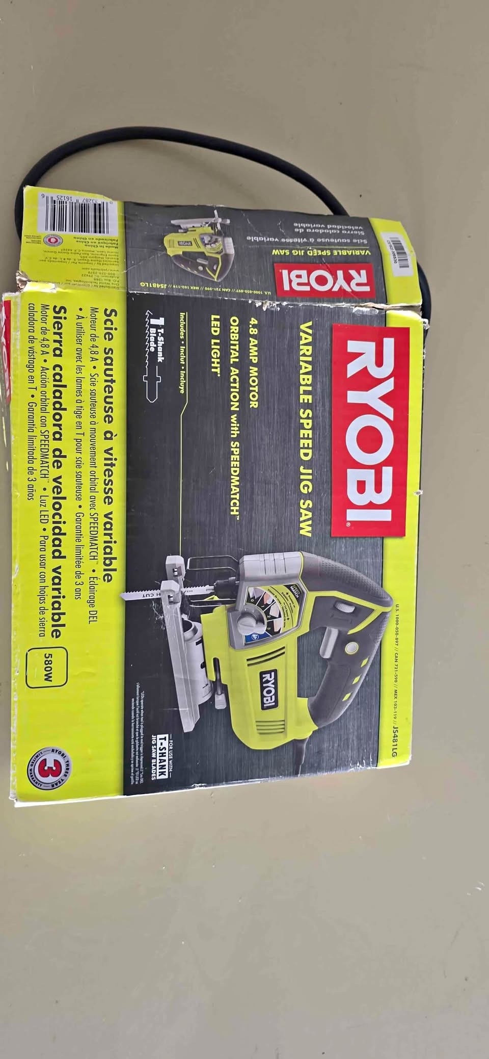 RYOBI 4.8-Amp Variable Speed Orbital Jig Saw