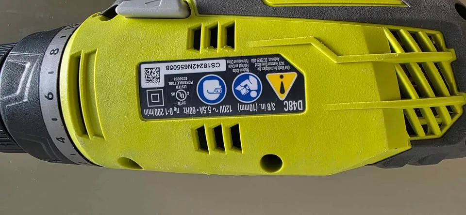 Ryobi ZRD43K 5.5-Amp 3/8 in. Variable Speed Drill image indicator(2)