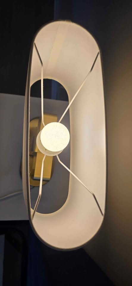 2 UPPVIND Table Lamps, Brass/White, 19" - photo 3