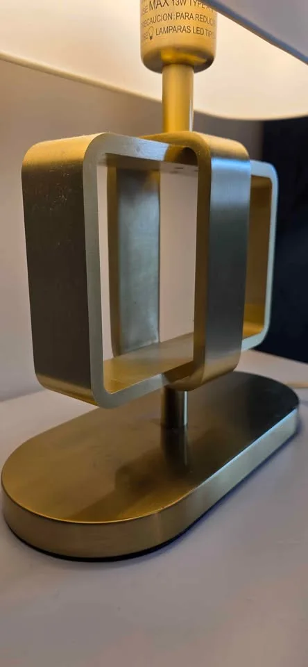 2 UPPVIND Table Lamps, Brass/White, 19" image indicator(5)