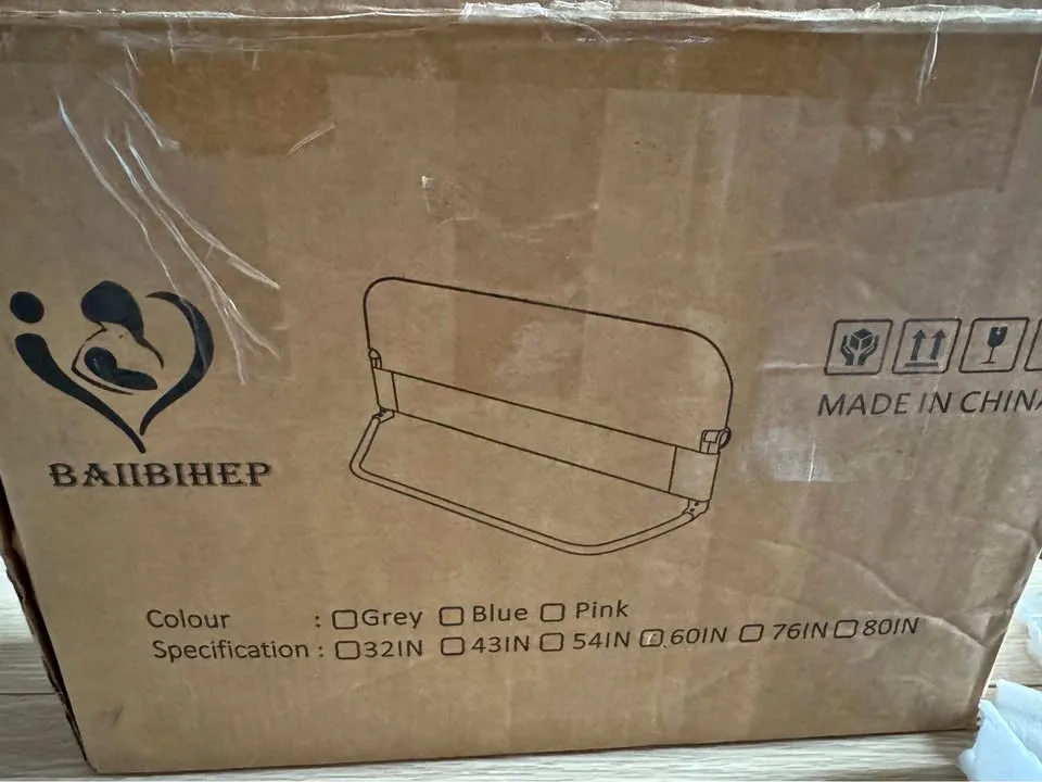 Foldable Baby Bed Guard Rail, Adjustable, 60 inches thumbnail