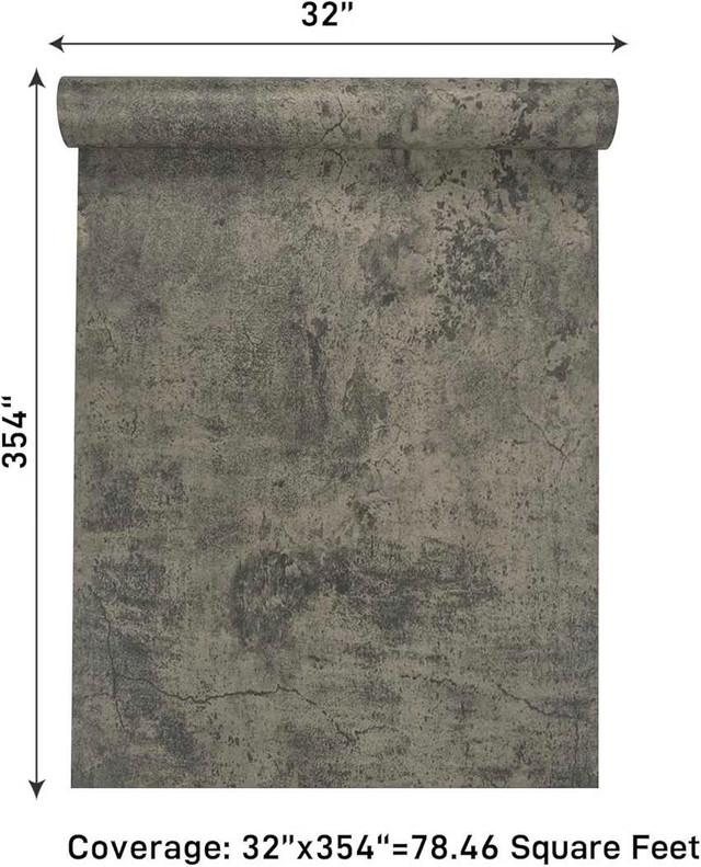 VaryPaper 32"x354" Weathered Industrial Concrete Wallpaper - photo 2