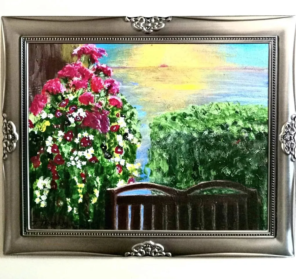 Signed Antique Original Oil Painting In A Beautiful Frame thumbnail