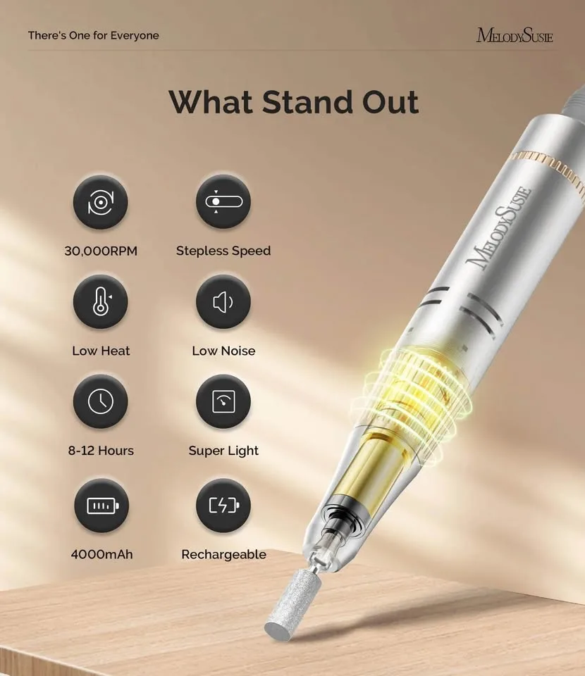 Melody Susie SC320F Rechargeable Nail Drill image indicator(3)