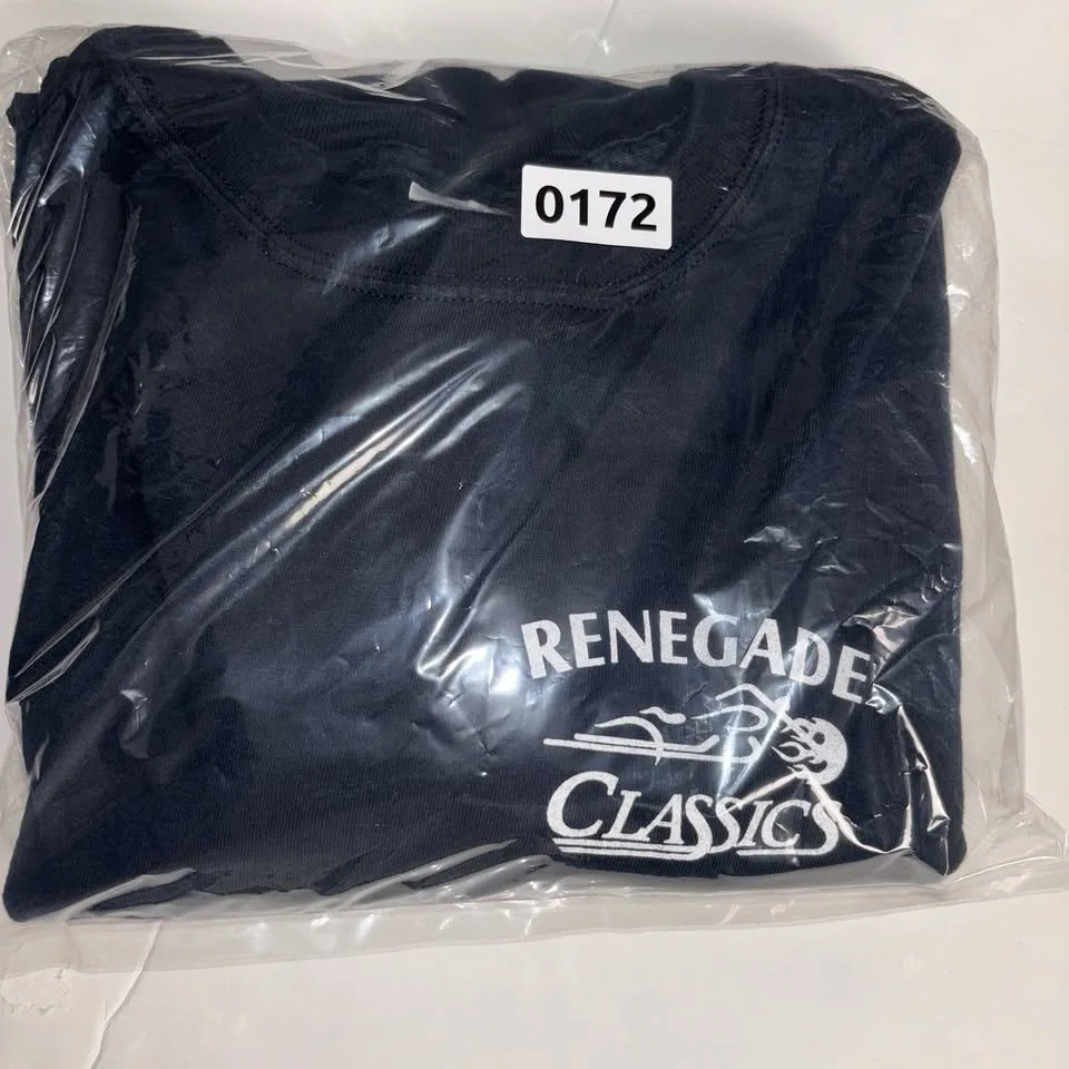 Renegade Classics 2XL Black Biker Tee Raw Power USA Flame image indicator(9)