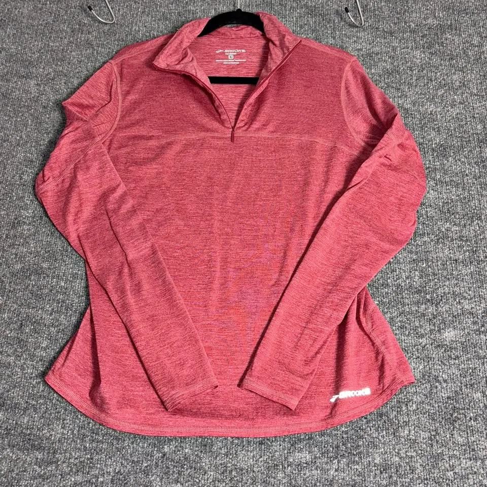 Brooks Running 1/4 Zip Pullover Women’s L Red thumbnail