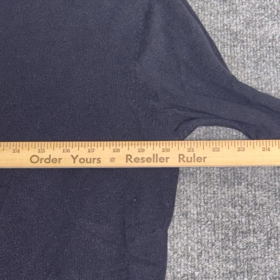 Eddie Bauer Sweater Mens M Navy Blue Half Zip Pullover image indicator(9)