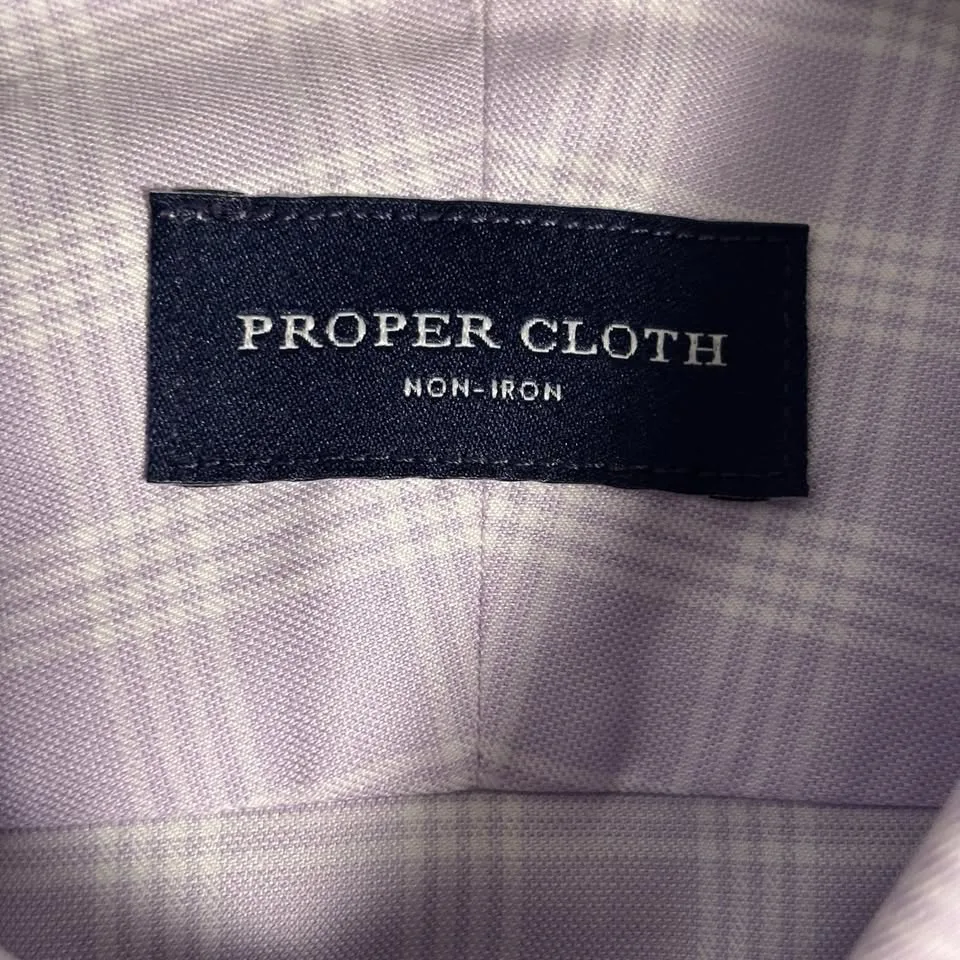 Proper Cloth Dress Shirt Men’s L Lavender Non-Iron image indicator(5)