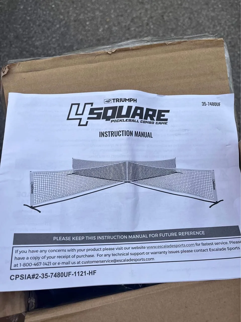 Triumph 4 square pickleball set