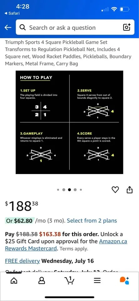 Triumph 4 square pickleball set image indicator(5)