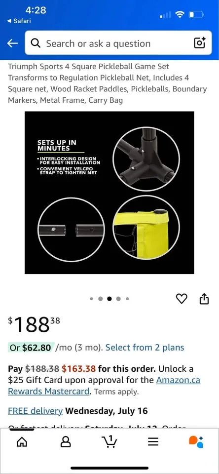 Triumph 4 square pickleball set image indicator(8)