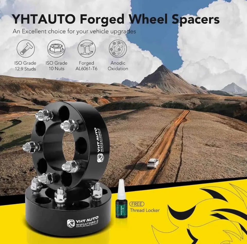 New 5x4.75 Wheel Spacers 2” Fits Chevy Camaro Corvette image indicator(3)