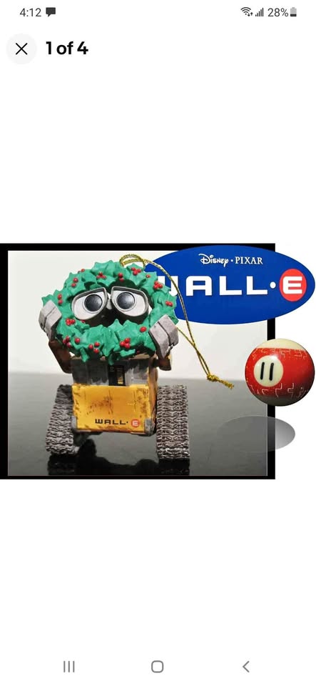 Wall E Grolier Christmas tree ornament presidents edition