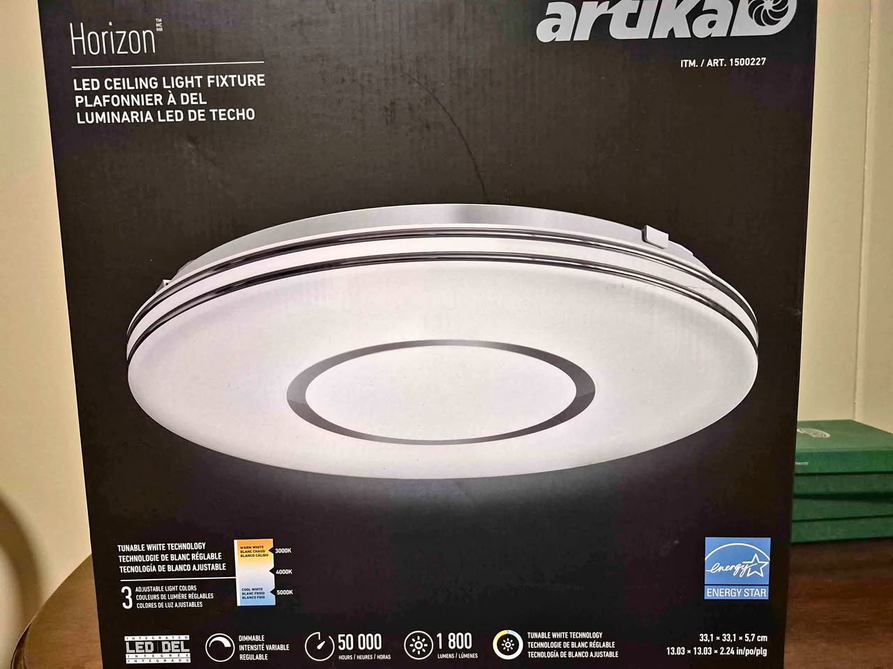 New 13" Dimmable LED Ceiling Light