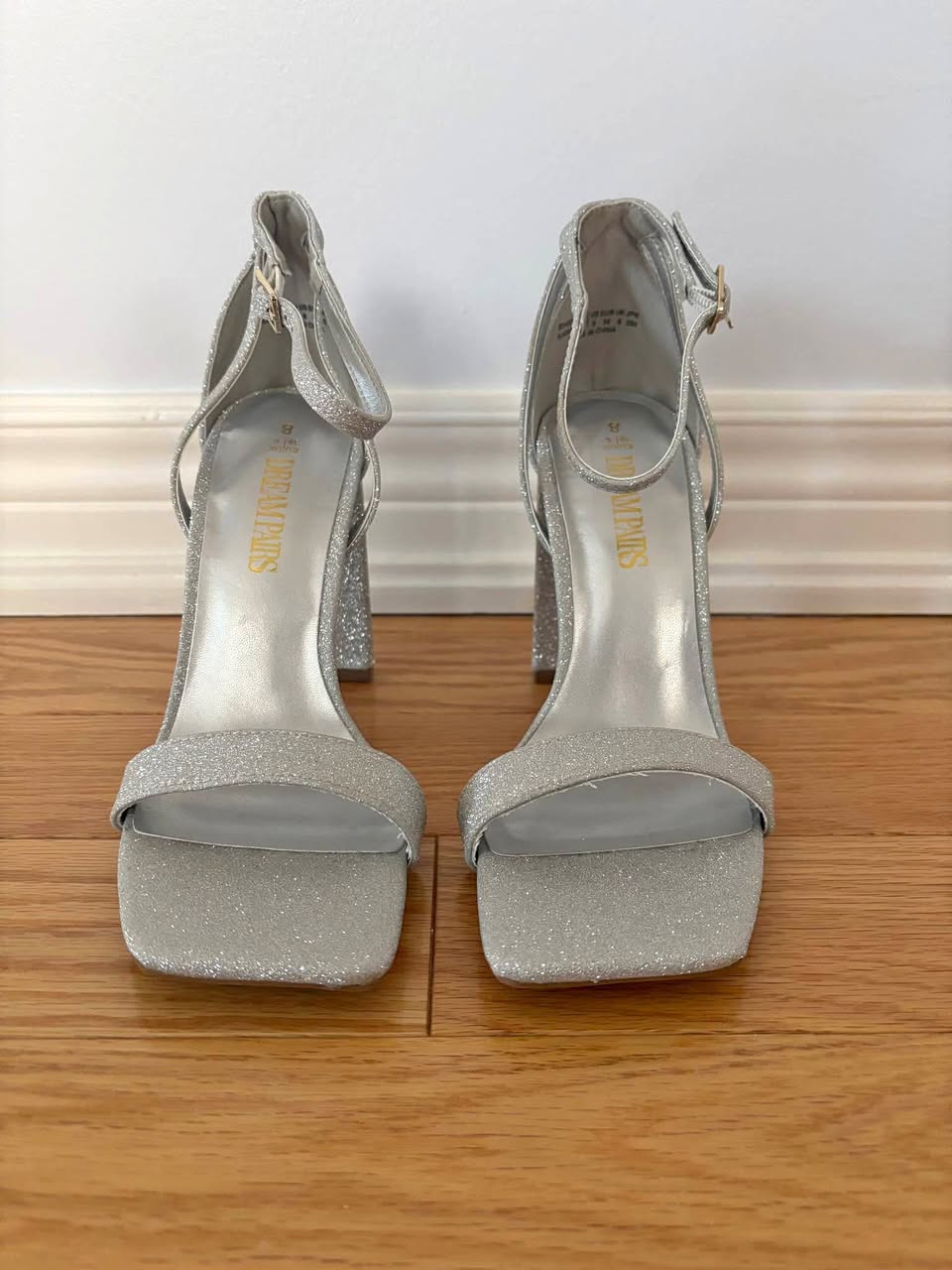 Silver Glitter Heels