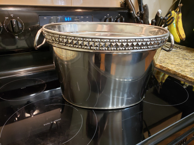 Decorative Container - Stainless Steel with Handles