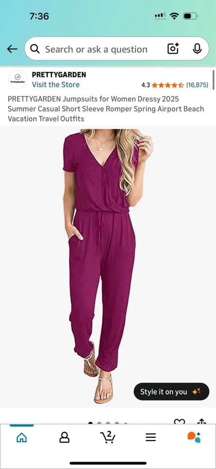 Maroon romper thumbnail